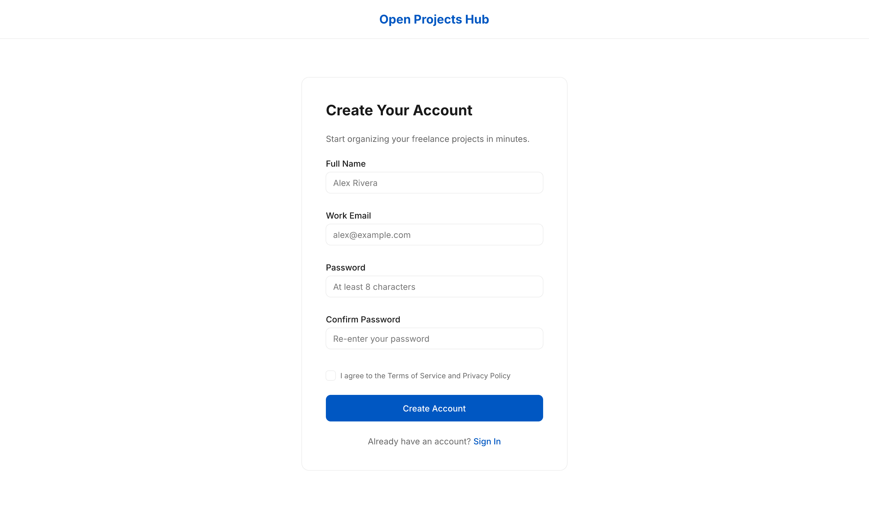 Admin Sign Up