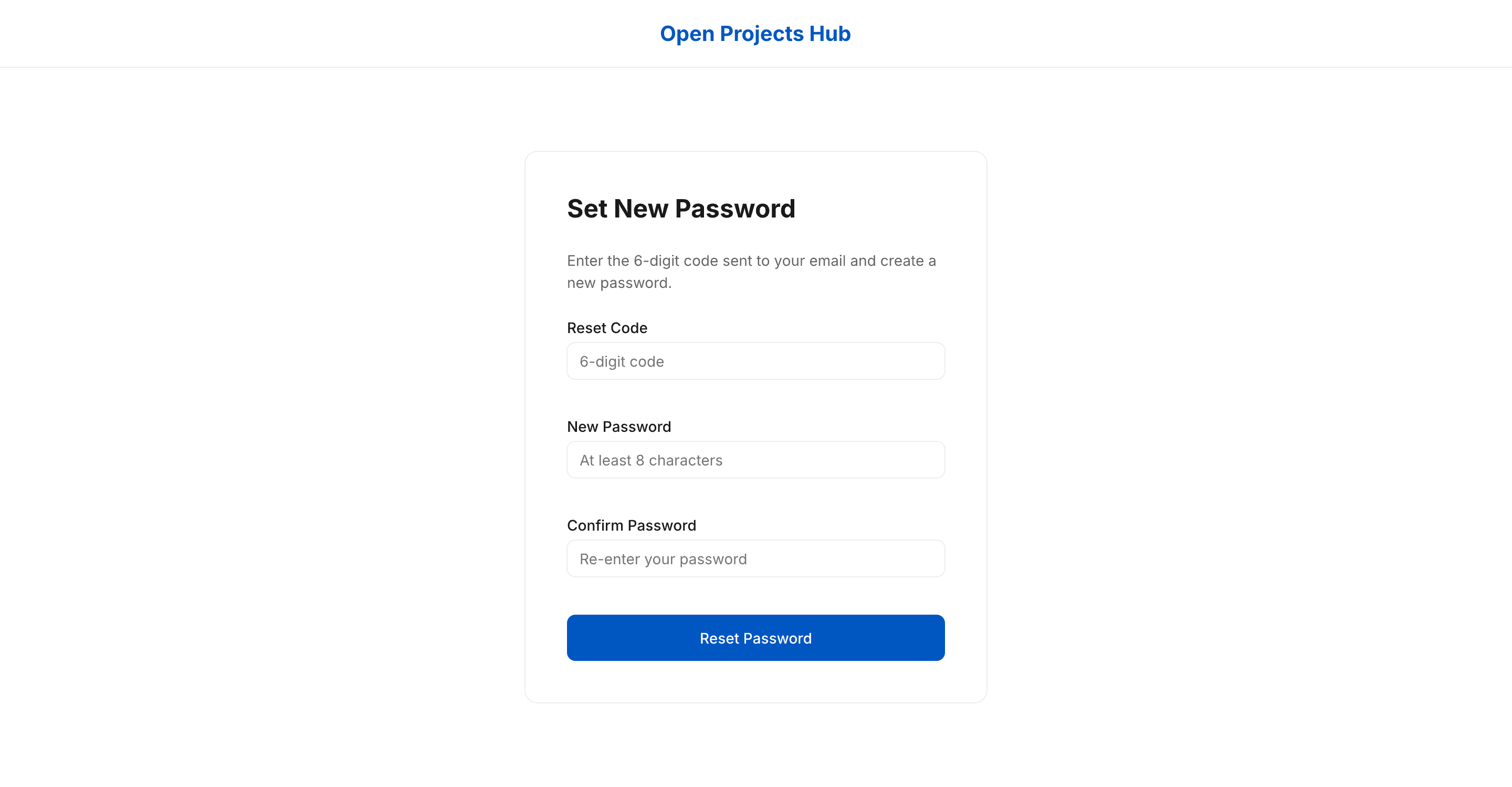 Reset Password